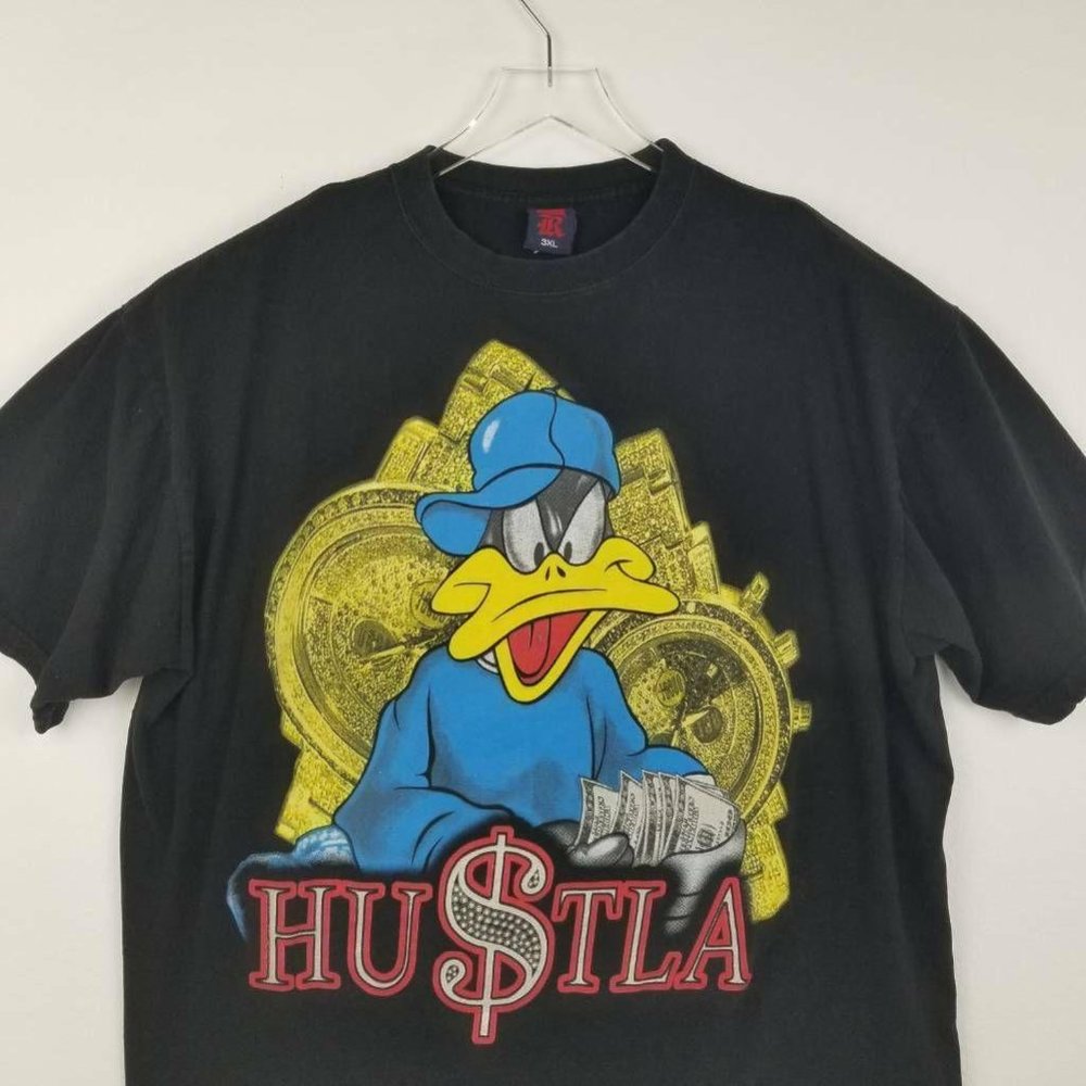 HuStla Daffy Duck Revive Graphic T-Shirt Black 3XL